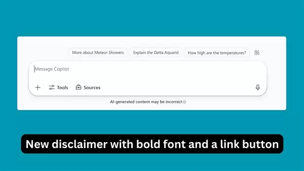 Copilot将默认不显示“AI可能会出错”警告！微软称其很烦人