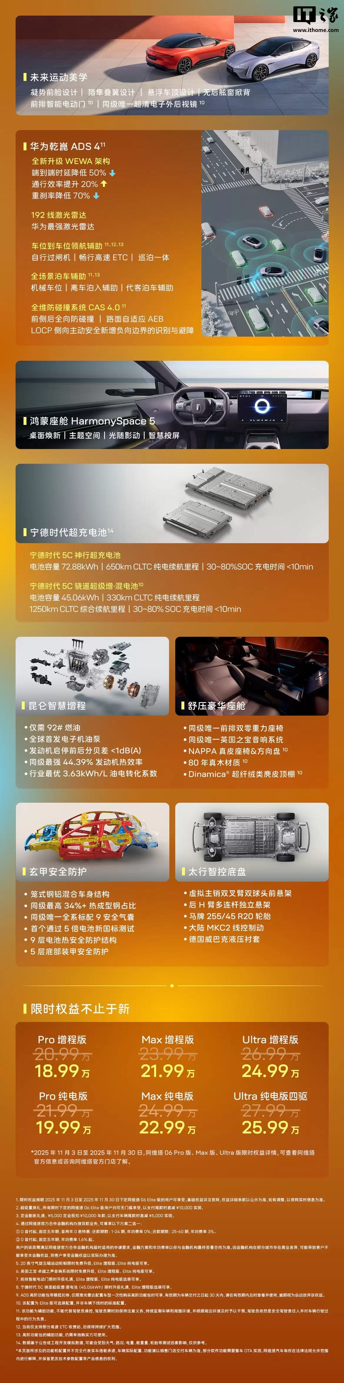 限时权益价 20.49 万起、标配激光雷达，阿维塔 06 Elite 中型轿车上市场