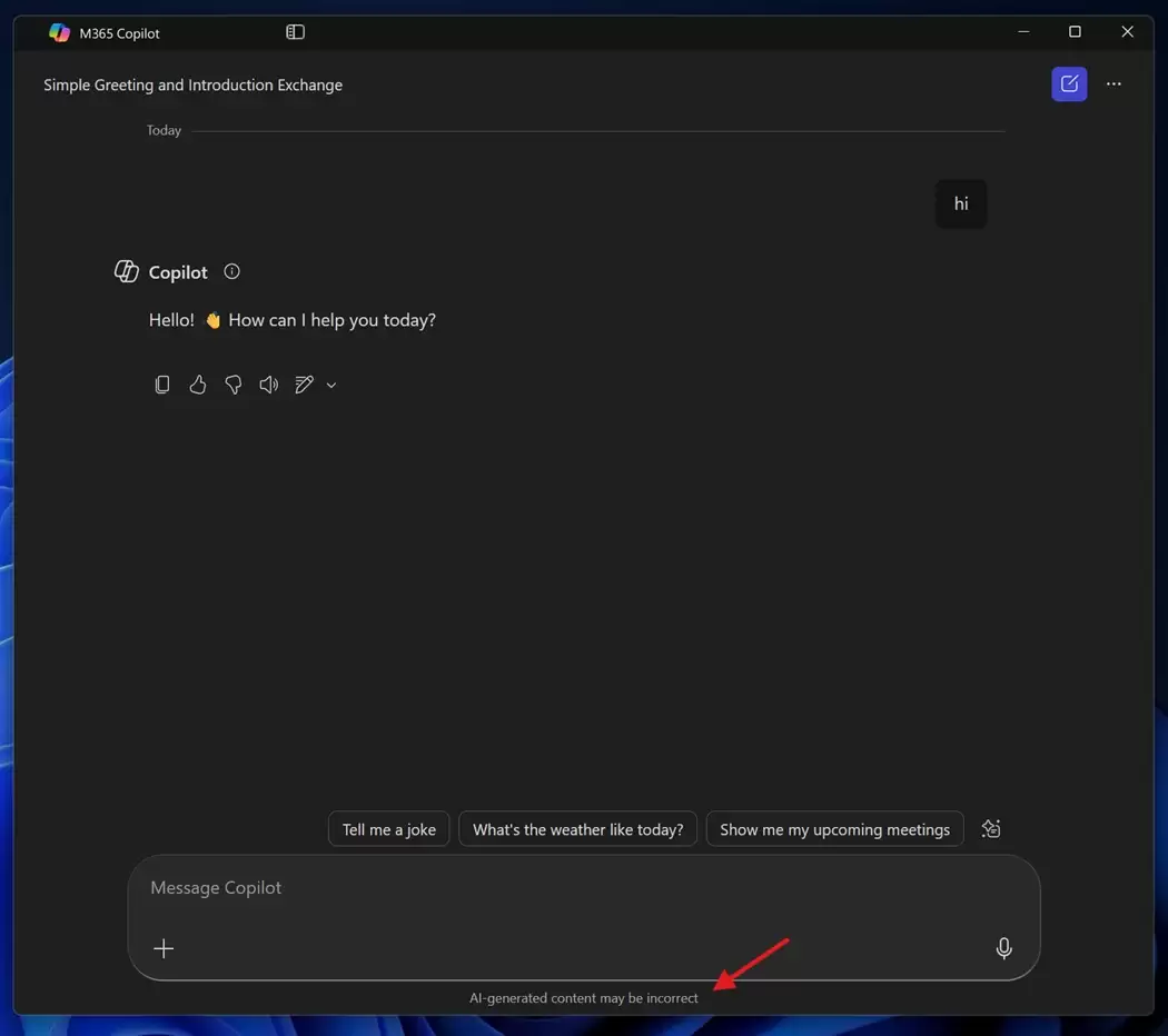 Microsoft 365 Copilot 将默认移除“AI 内容可能不准确”警告，微软称是基于用户反馈