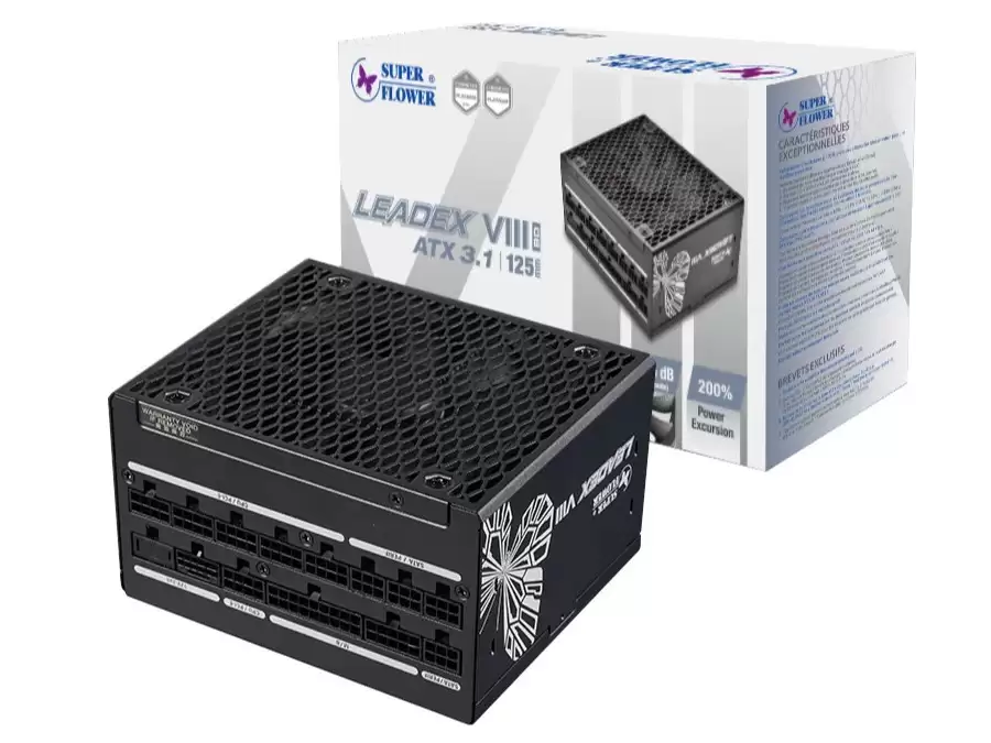 振华推出LEADEX VIII P BD 1000W电源:白金效率 ATX 3.1,125mm短机身