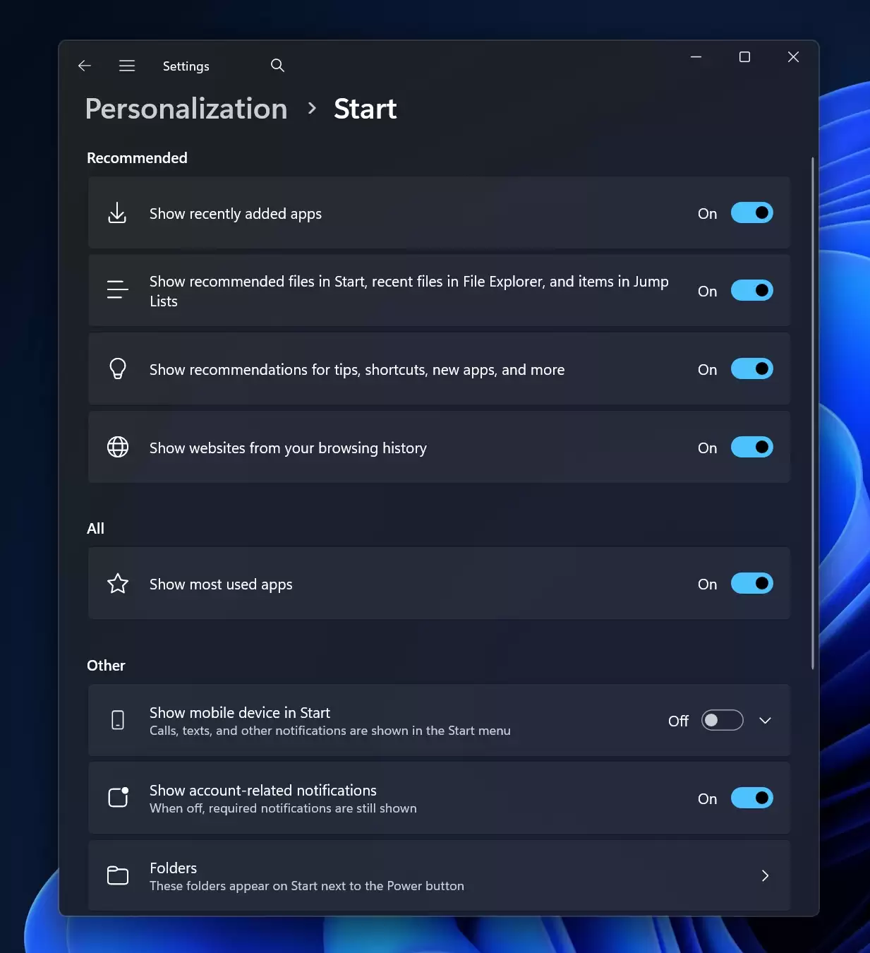 微软 Win11 可隐藏开始菜单推荐内容，换来两大核心功能