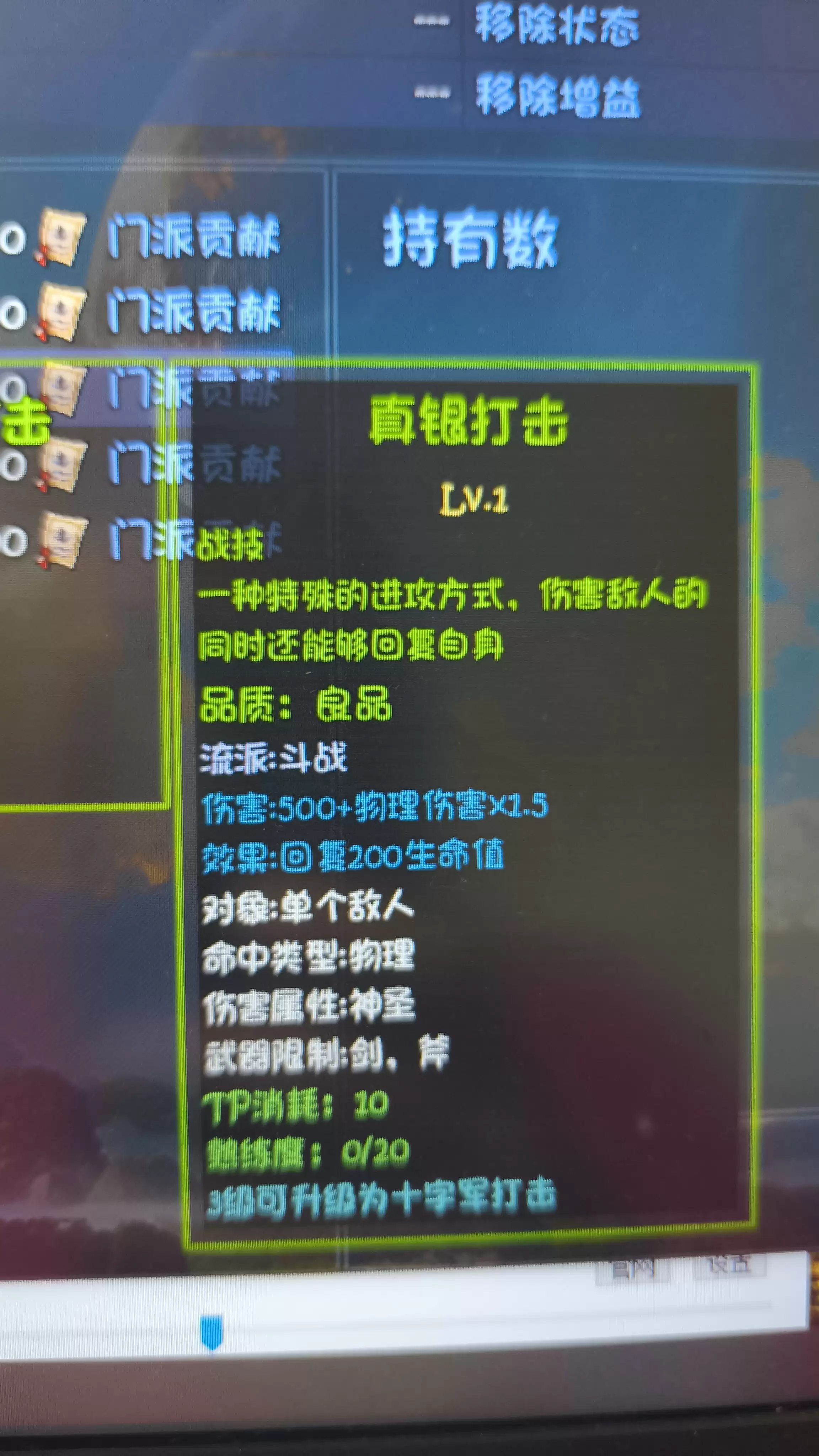 《大千世界2》圣光门派制裁分支加入条件