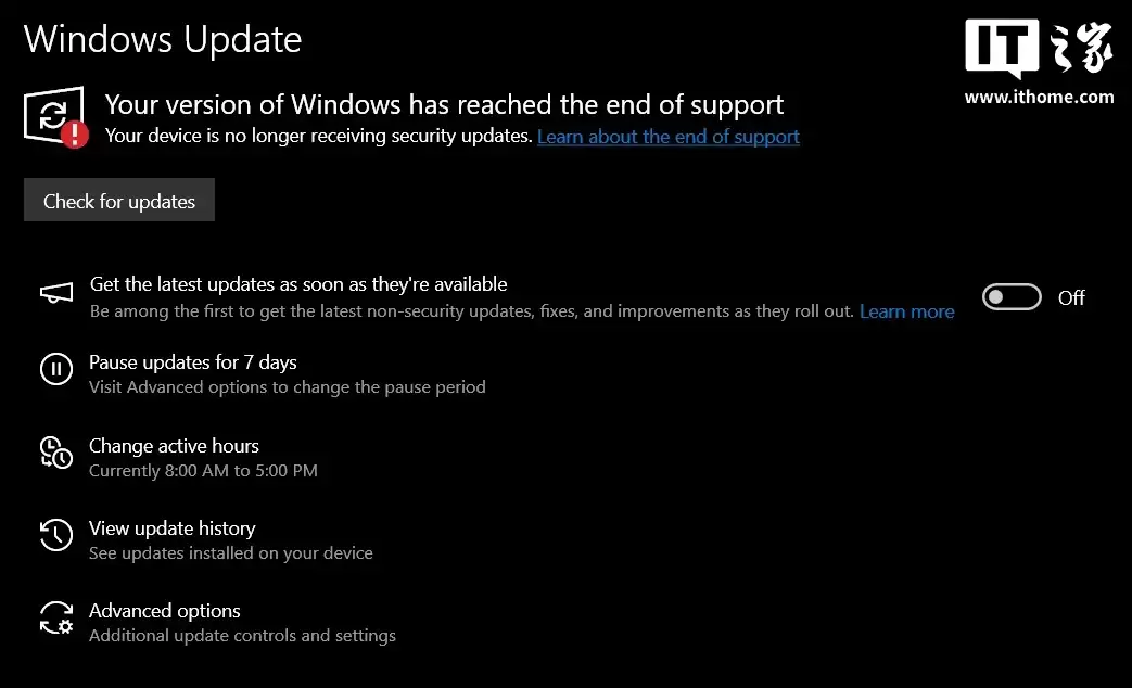 微软承认 Win10 系统 KB5066791 更新存 Bug，导致注册 ESU 扩展设备误报“设备已终止支持”