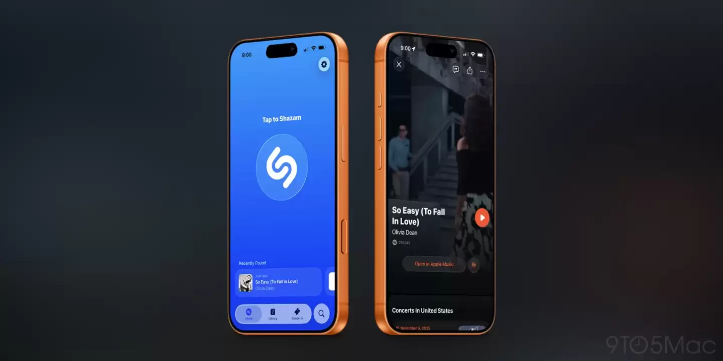 苹果第一方音乐识别 App Shazam iOS 端更新 26.0 版，换装流态玻璃界面