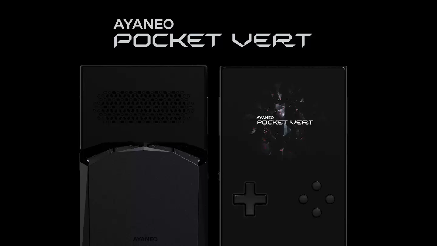 AYANEO Pocket VERT 竖版复古掌机预告:3.5 寸 LCD 高清屏、全机 CNC 精雕造型