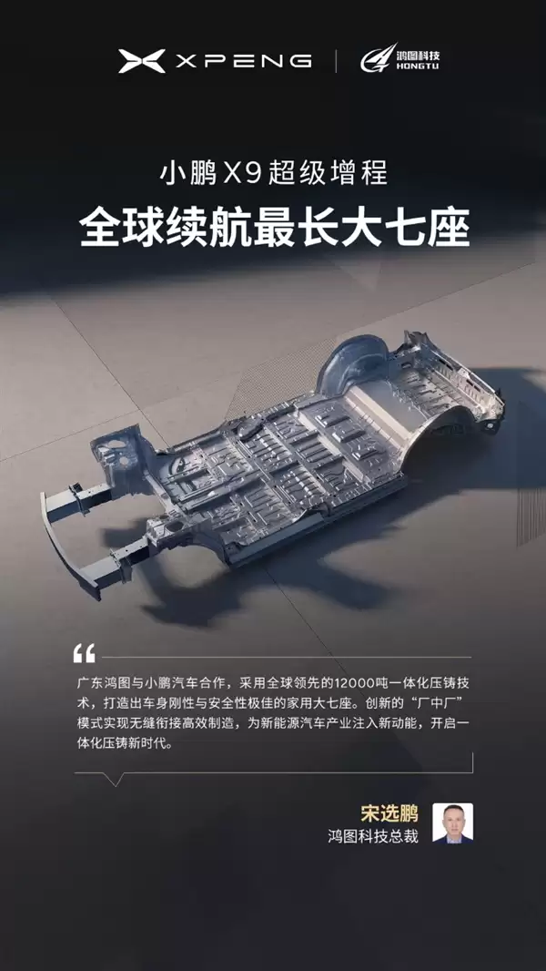 今晚预售 小鹏X9增程版“朋友圈”公布：华为排第一