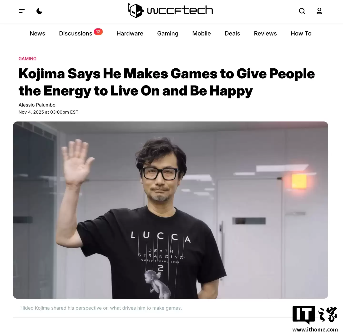 小岛秀夫：我制作游戏是为了给予人们生存和快乐的能量