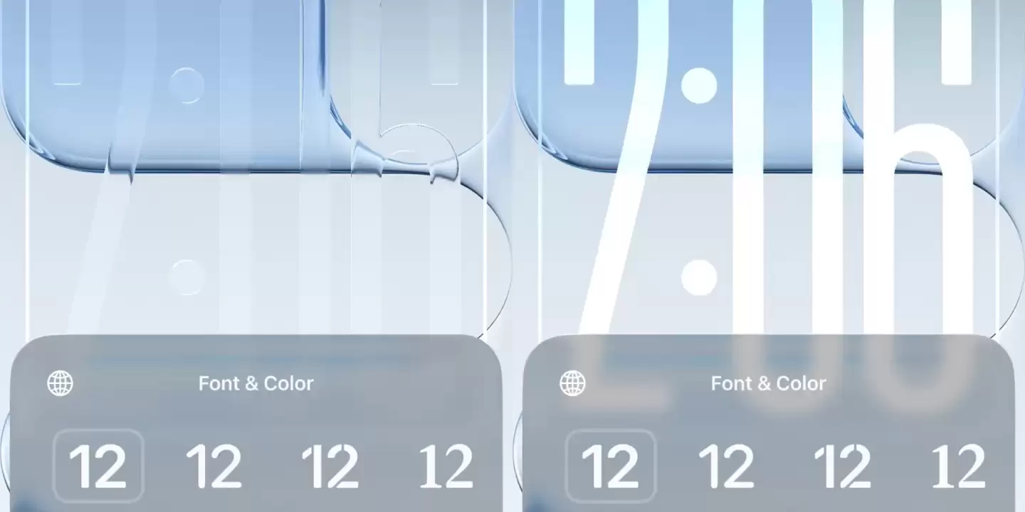 苹果 iOS 26.2 史诗级增强液态玻璃，滑块无级调整 iPhone 17 等锁屏时钟透明度