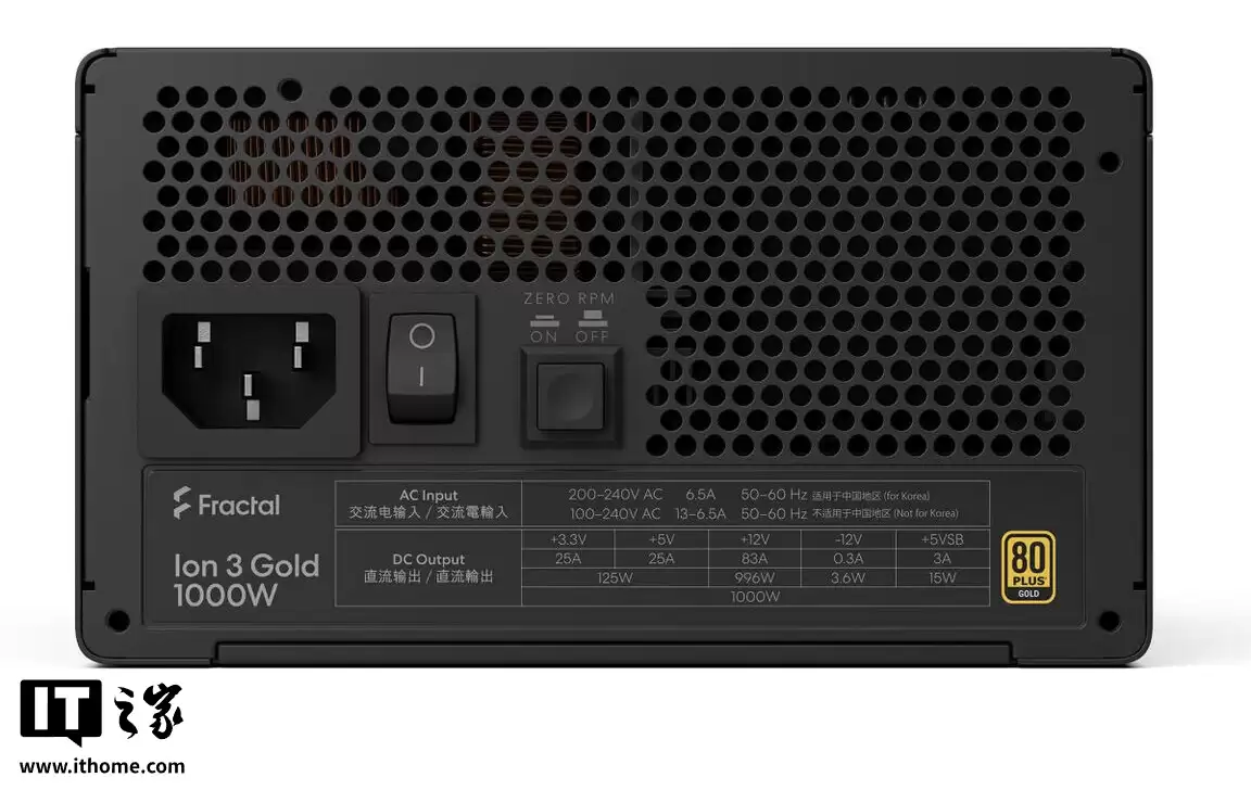 分型工艺推出 Ion 3 Gold 系列电源:原生兼容 PCIe Gen 5,可选 750/850/1000W 三版本