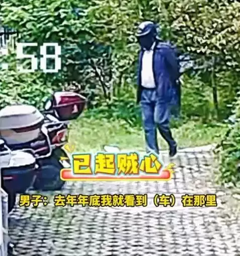 男子自带电瓶偷“僵尸车” 全程戴头盔实施 被抓后：拍不到脸以为抓不到