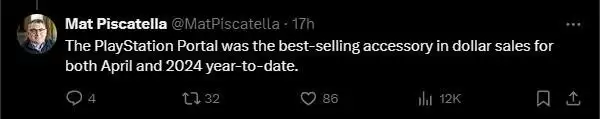 PS Portal成美国4月最畅销游戏配件