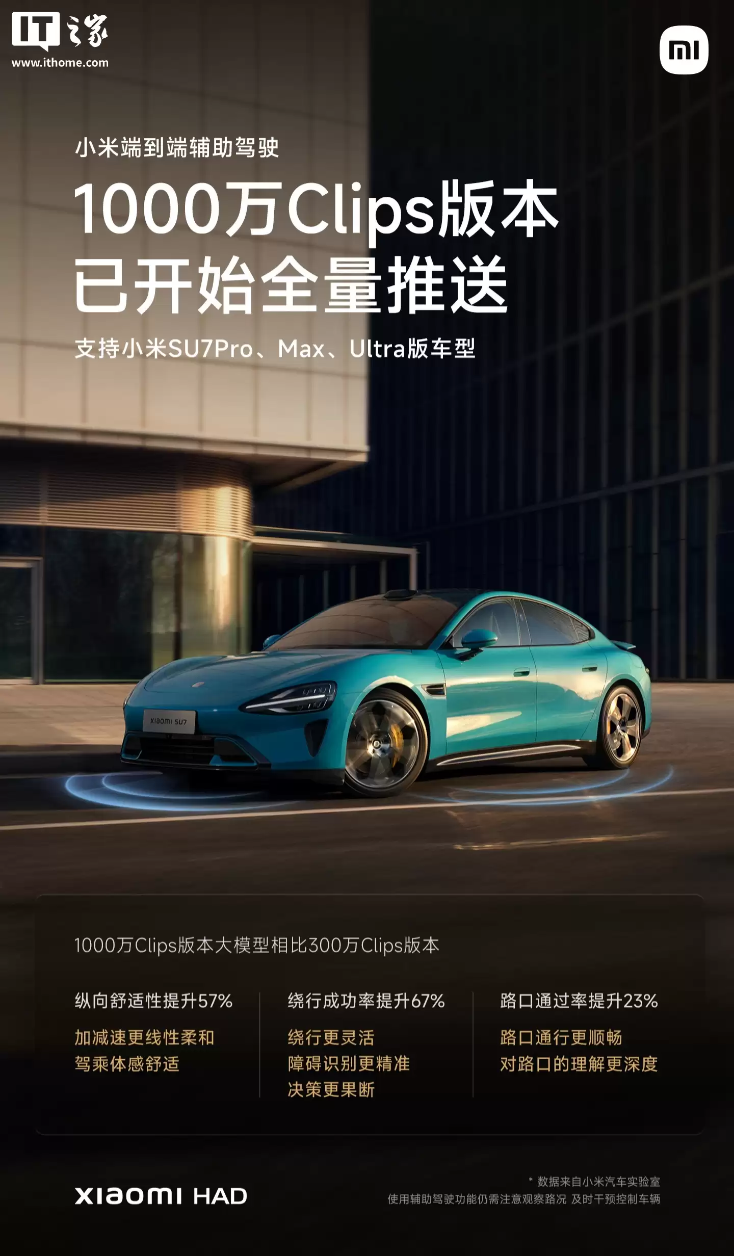 消息称小米汽车部分门店将开放端到端辅助驾驶体验，支持全程 0 接管