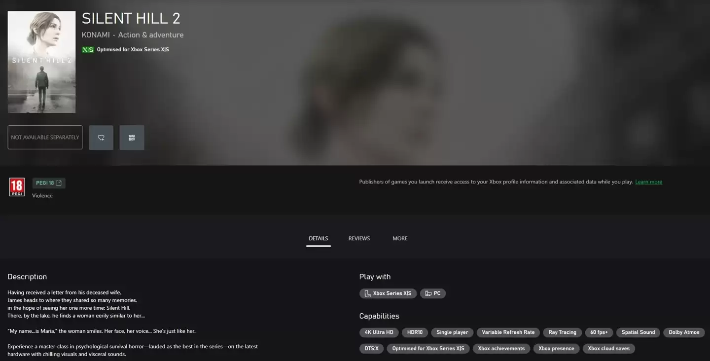 微软商店现端倪，《寂静岭2：重制版》有望11月21日登陆Xbox Series X