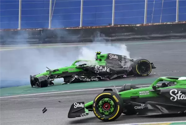 F1新手发生严重高速撞车事故：碰撞瞬间冲击力57G 车手奇迹无伤