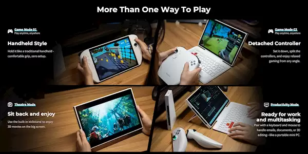 终于看到第二款Lunar Lake掌机！不知名小牌子 11英寸巨型裸眼3D屏幕