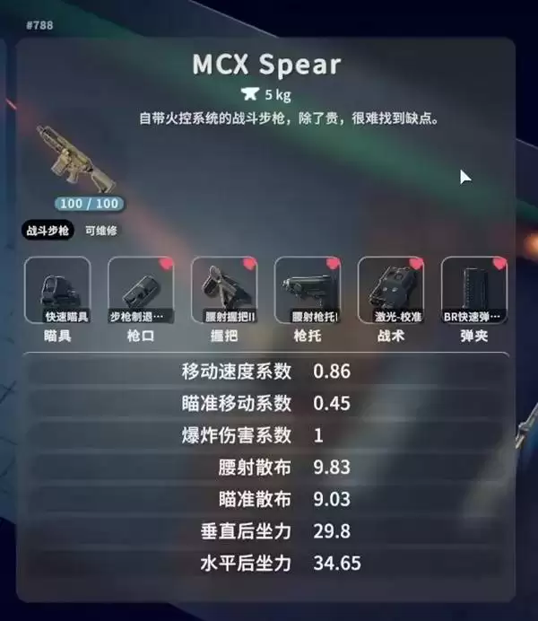 逃离鸭科夫MCX Spear配件推荐
