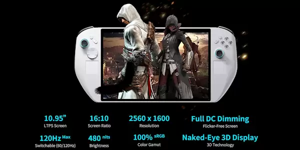 终于看到第二款Lunar Lake掌机！不知名小牌子 11英寸巨型裸眼3D屏幕