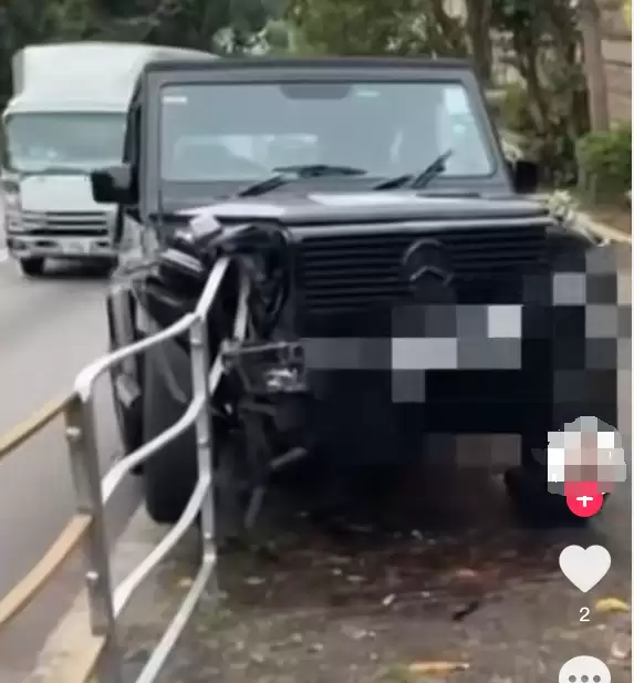 导演陈可辛驾车为躲避狗撞上人行道 撞断一棵树