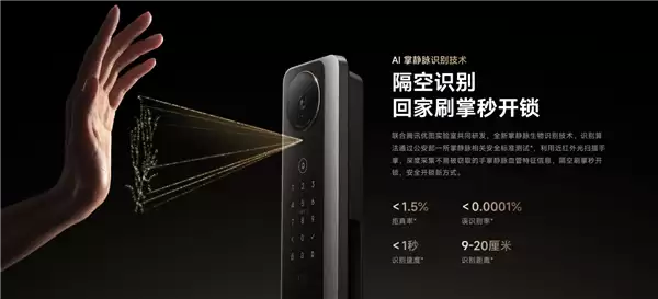 首发3229元起 小米年度旗舰智能门锁M40+Pro开售：AI掌静脉识别+隔空刷掌开锁