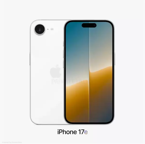 iPhone 17e渲染图出炉：升级灵动岛屏幕 刘海屏成绝唱