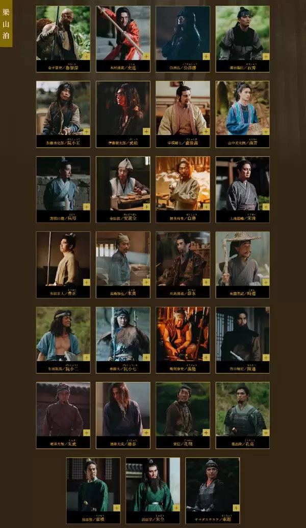 看完你淡定吗！日本翻拍《水浒传》要播出了：31位梁山好汉正式亮相