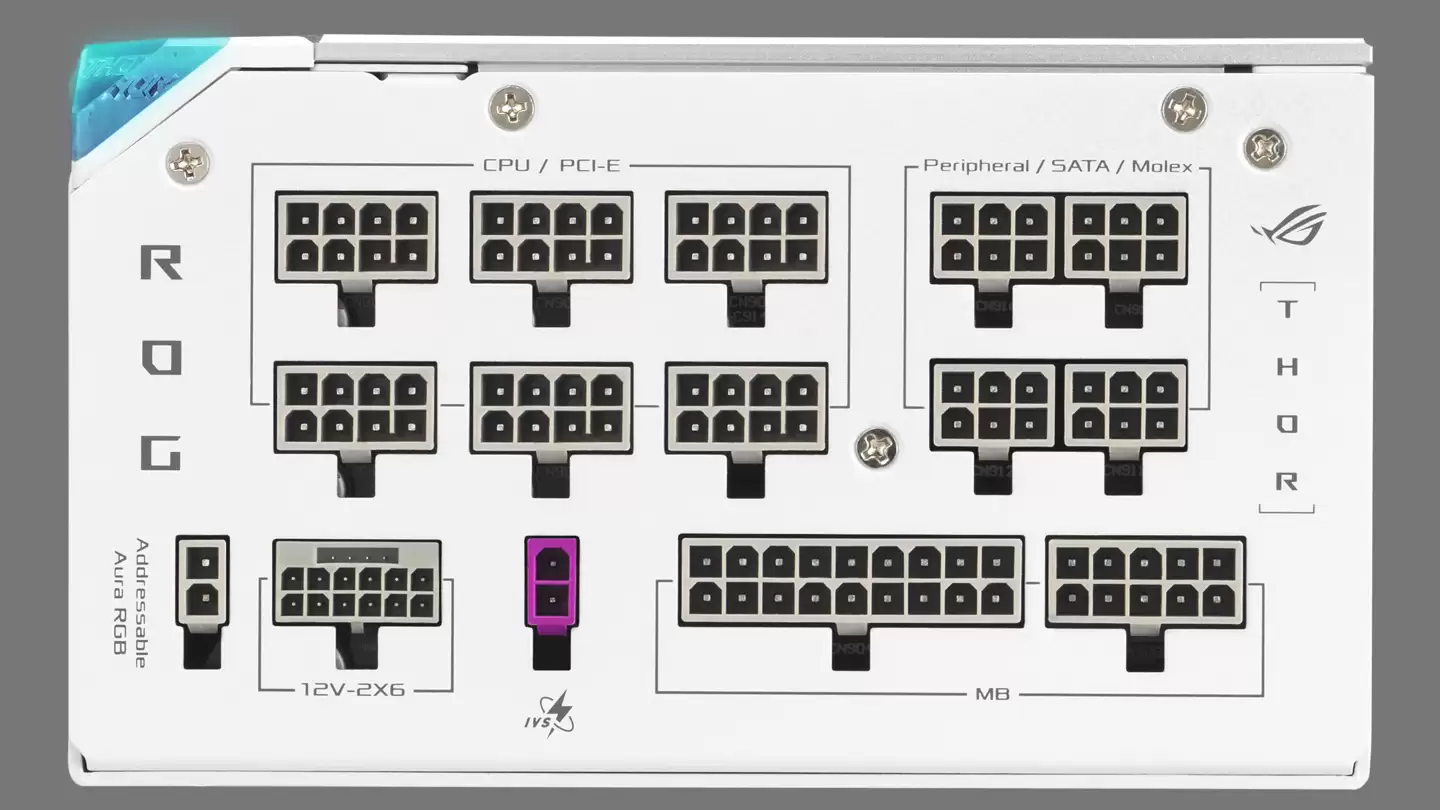 华硕 ROG 雷神 3 代 1200W 白金氮化镓电源新增白色款，3899元