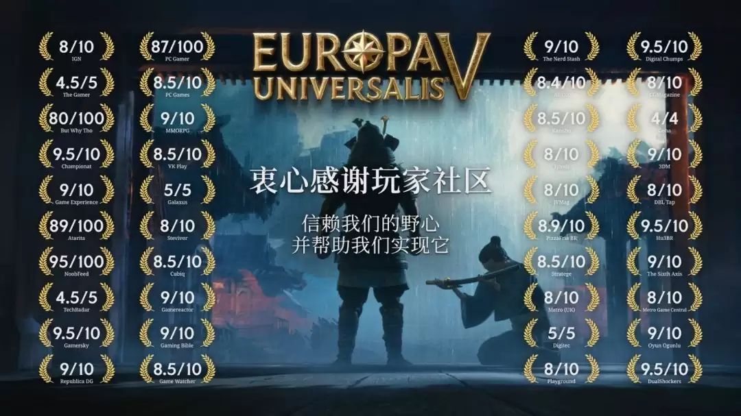 欧陆风云5获媒体好评 官方感谢玩家支持并推进优化
