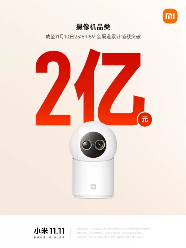 2025双11即将收官！小米路由器、音箱、充电宝等销售额破亿