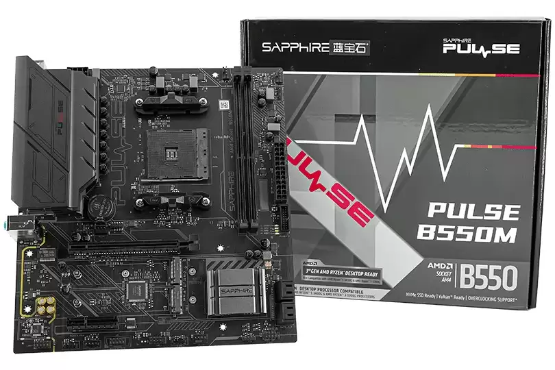 2025 年 11 月的 AM4 新品:蓝宝石推出 PULSE 脉动 B550M 主板