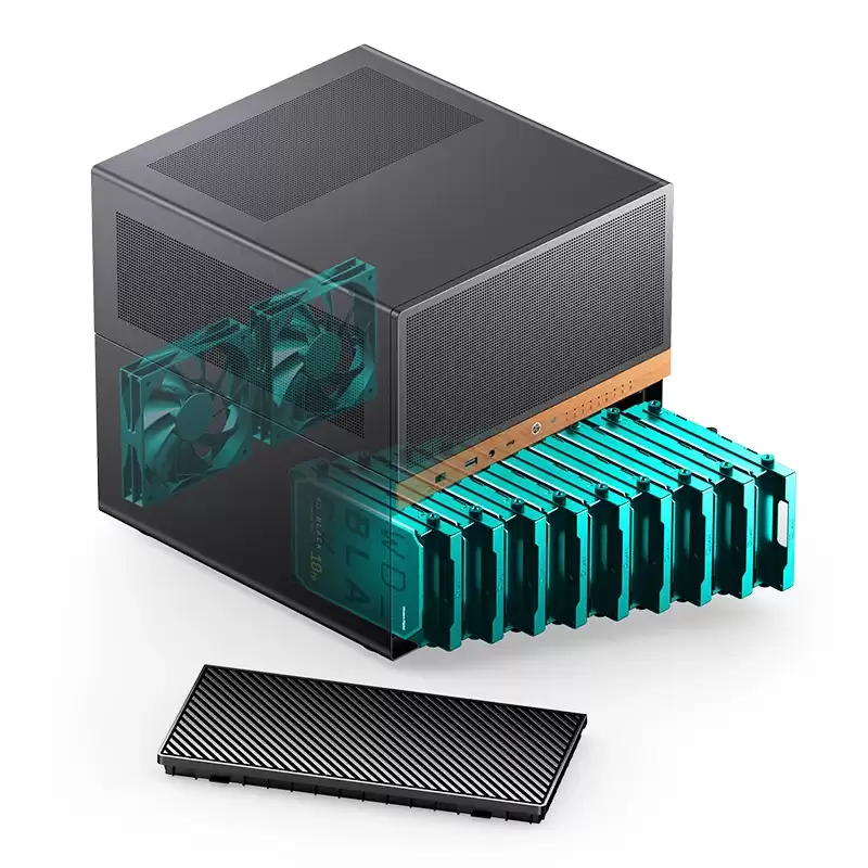 乔思伯推出NAS机箱N6:9盘位上下分舱M-ATX兼容