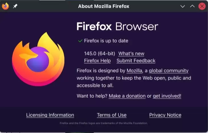 火狐 Firefox 145 浏览器稳定版发布:停止支持 32 位 Linux、反数字指纹追踪迈入第二阶段