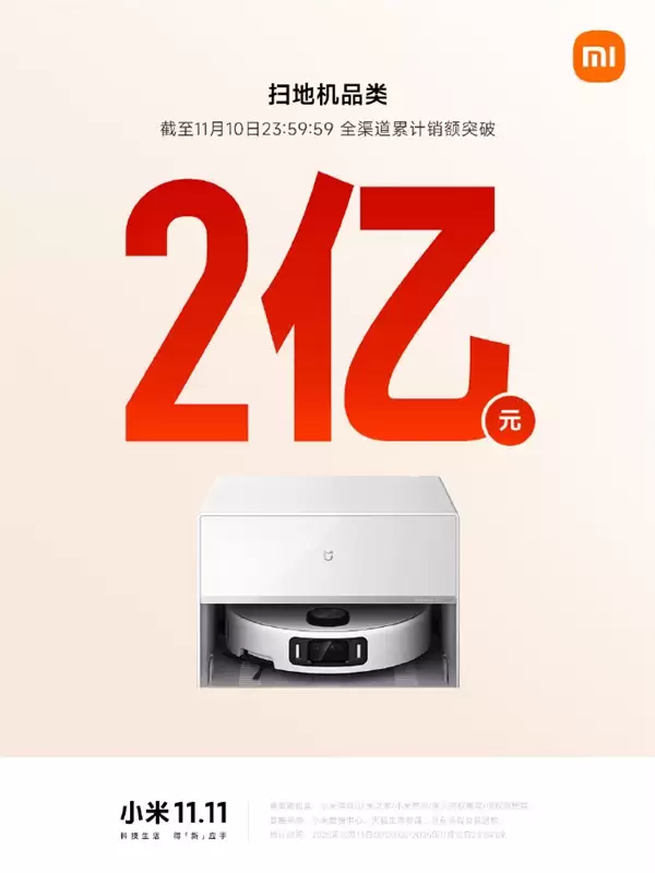 2025双11即将收官！小米路由器、音箱、充电宝等销售额破亿