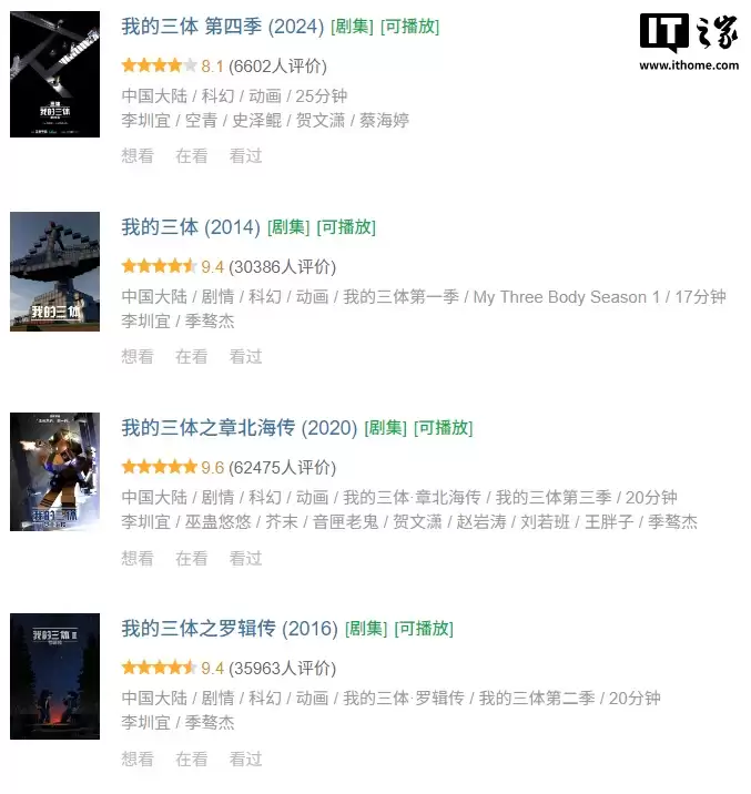 《我的三体》系列动画制作组解散:第四季口碑下滑,将没有第五季