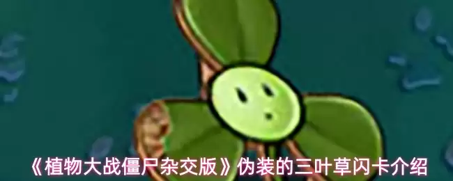 《植物大战僵尸杂交版》伪装的三叶草闪卡介绍