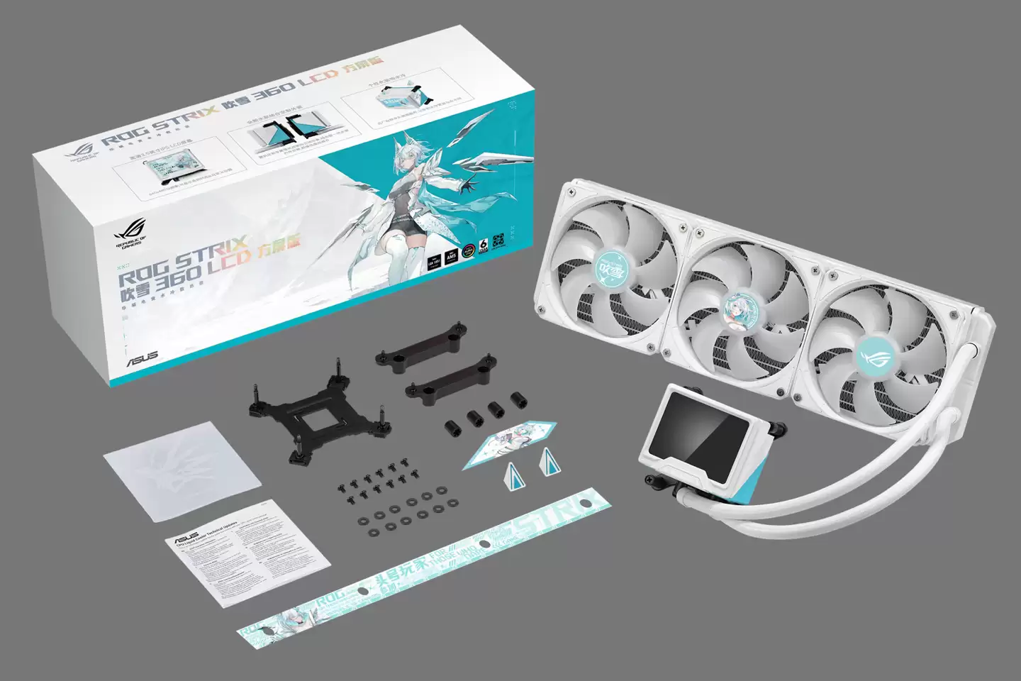 华硕 ROG STRIX 吹雪 360 LCD 方屏版水冷上市，1529 元