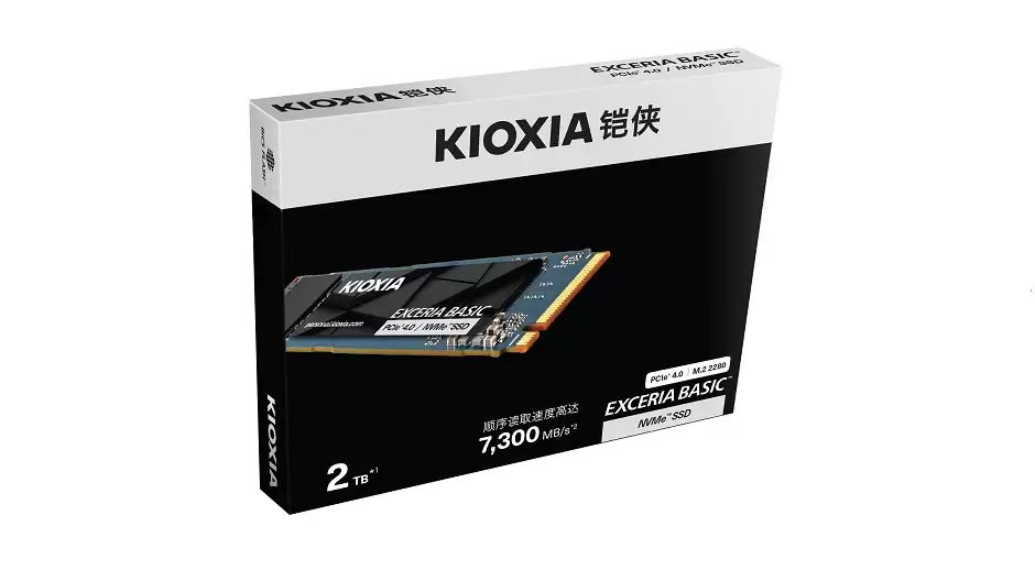 铠侠推出 EXCERIA BASIC (SF10) 固态硬盘：Gen4 DRAM-less QLC，顺序读取可达 7.3GB/s