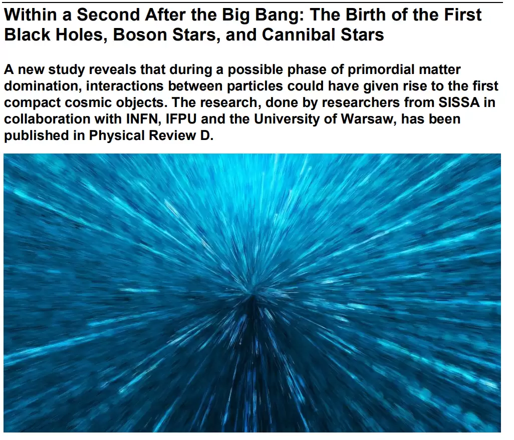 追溯宇宙“创世纪” :科学家深挖大爆炸后1秒内发生的事情