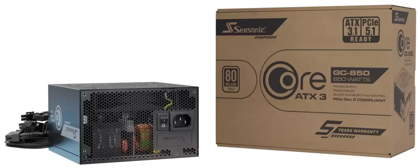 海韵上线CORE GC / BC ATX 3.1电源：原生非模组线材，80 PLUS金牌/铜牌