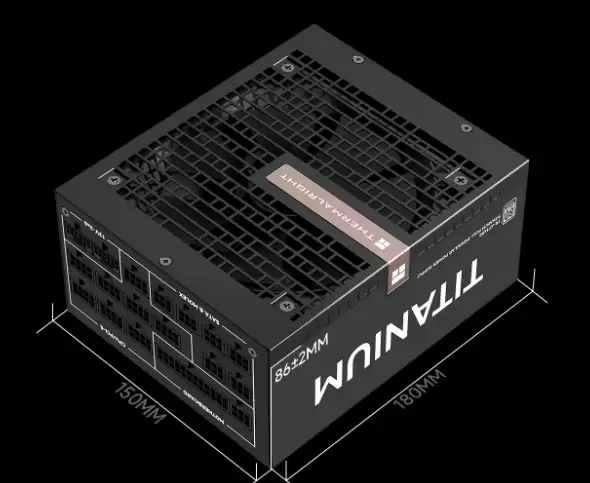 利民首发ATX 3.1钛金电源TR-AT1650，支持双12V-2接口与智能调速