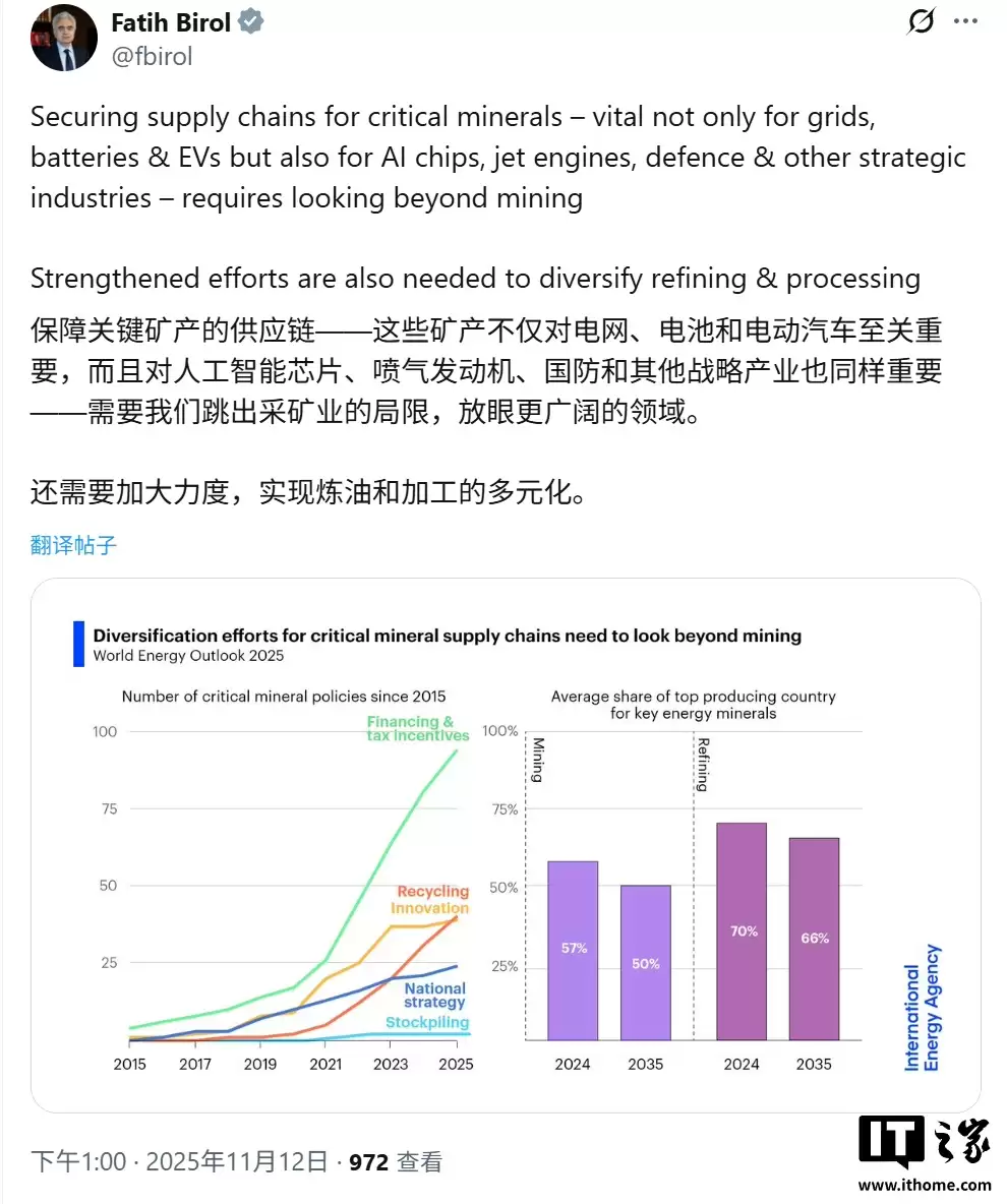 每日1.13亿桶：国际能源署预测全球石油和天然气需求将持续增长至2050年