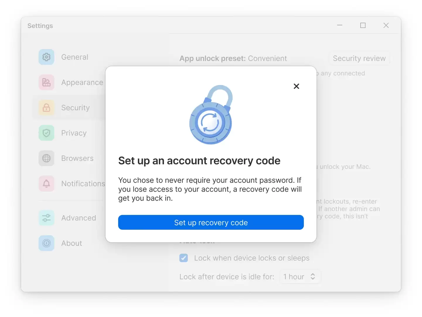 1Password 现支持随 Mac 自动解锁，无需再输主密码