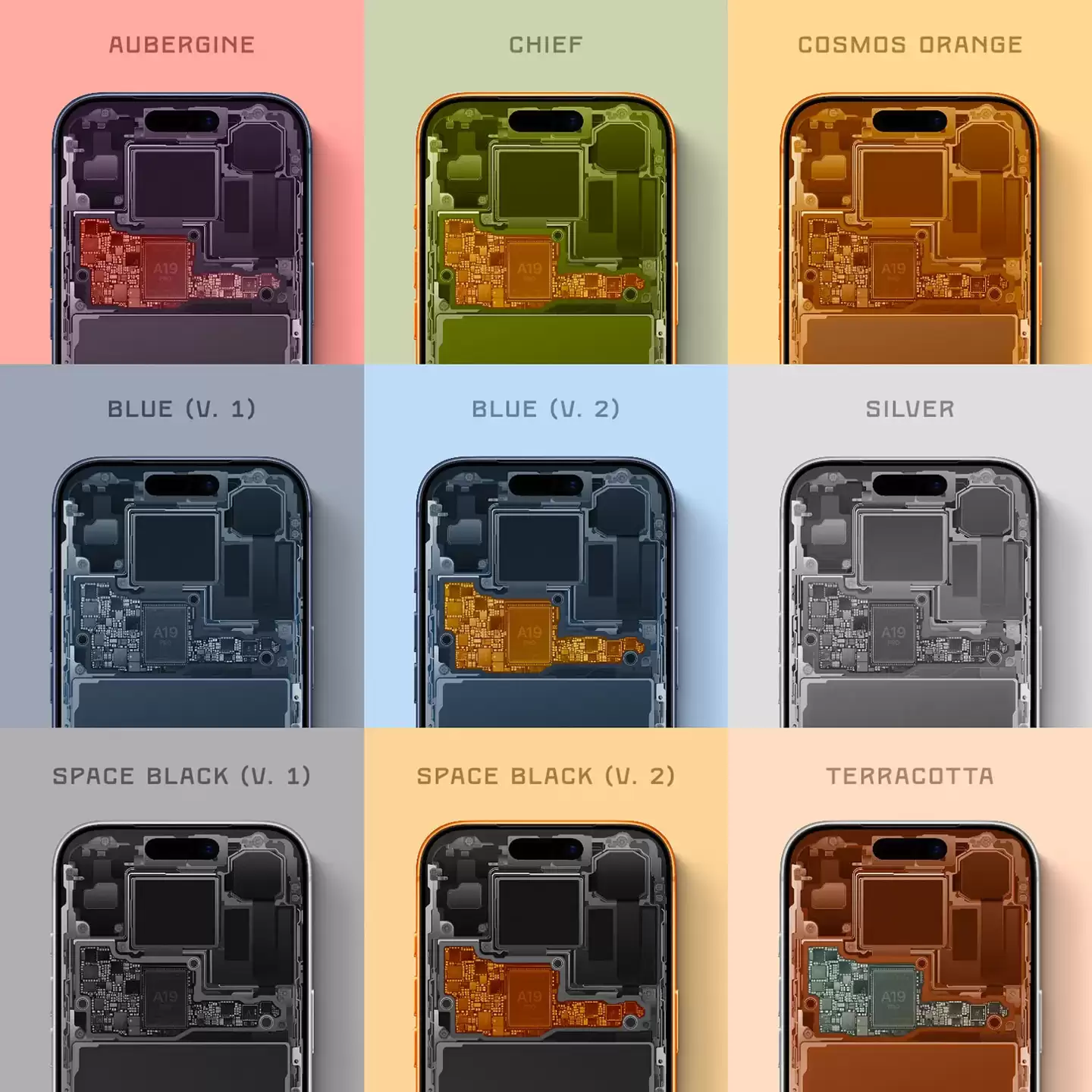 打磨近3000个图层：设计师推苹果iPhone 17 Pro / Max全新“透视”壁纸，9种色调