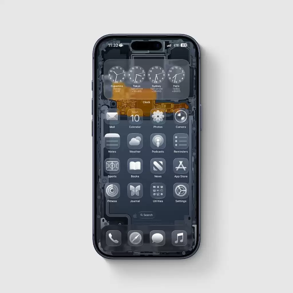 打磨近3000个图层：设计师推苹果iPhone 17 Pro / Max全新“透视”壁纸，9种色调