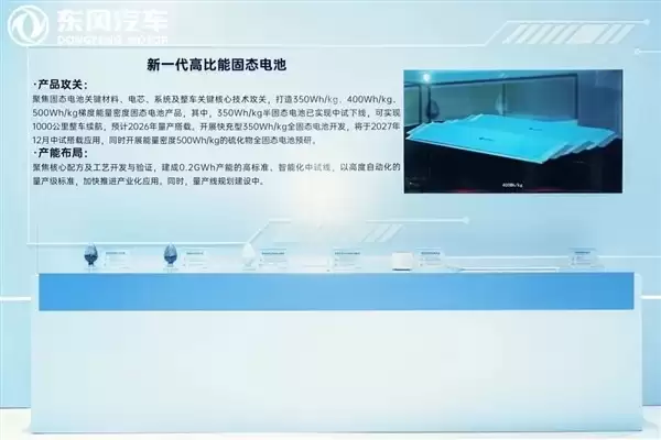 东风固态电池中试投产，2026年量产续航超千公里
