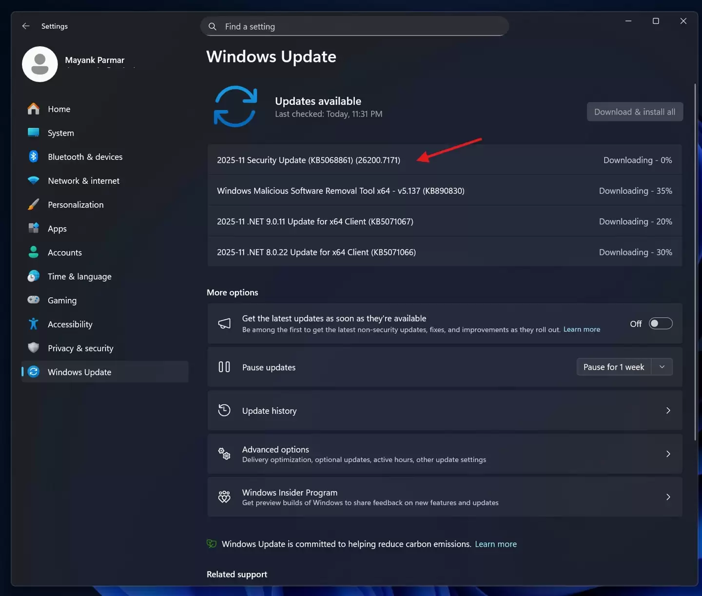 外媒实测：微软11月累积更新已修复Win11任务管理器“内存刺客”BUG