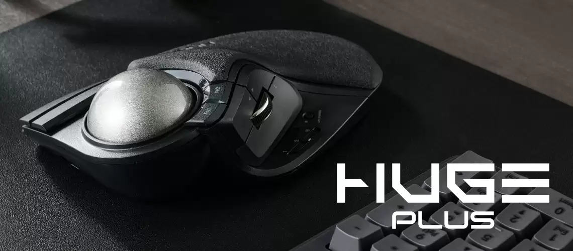 52mm 大型球体,ELECOM 宜丽客推出食指轨迹球鼠标 HUGE PLUS