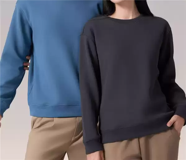 绵羊毛+桑蚕丝:鸭鸭纯色华夫格圆领卫衣34元官方新低