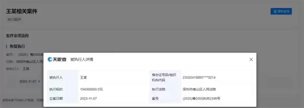 王自如回应被恢复执行1.94亿元:乌龙事件、信息不实