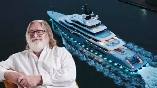 V社创始人加布·纽维尔定制111米超级游艇利维坦亮相