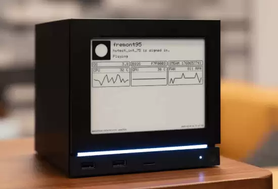 Steam Machine 支持可更换前盖，内置电子墨水屏引关注